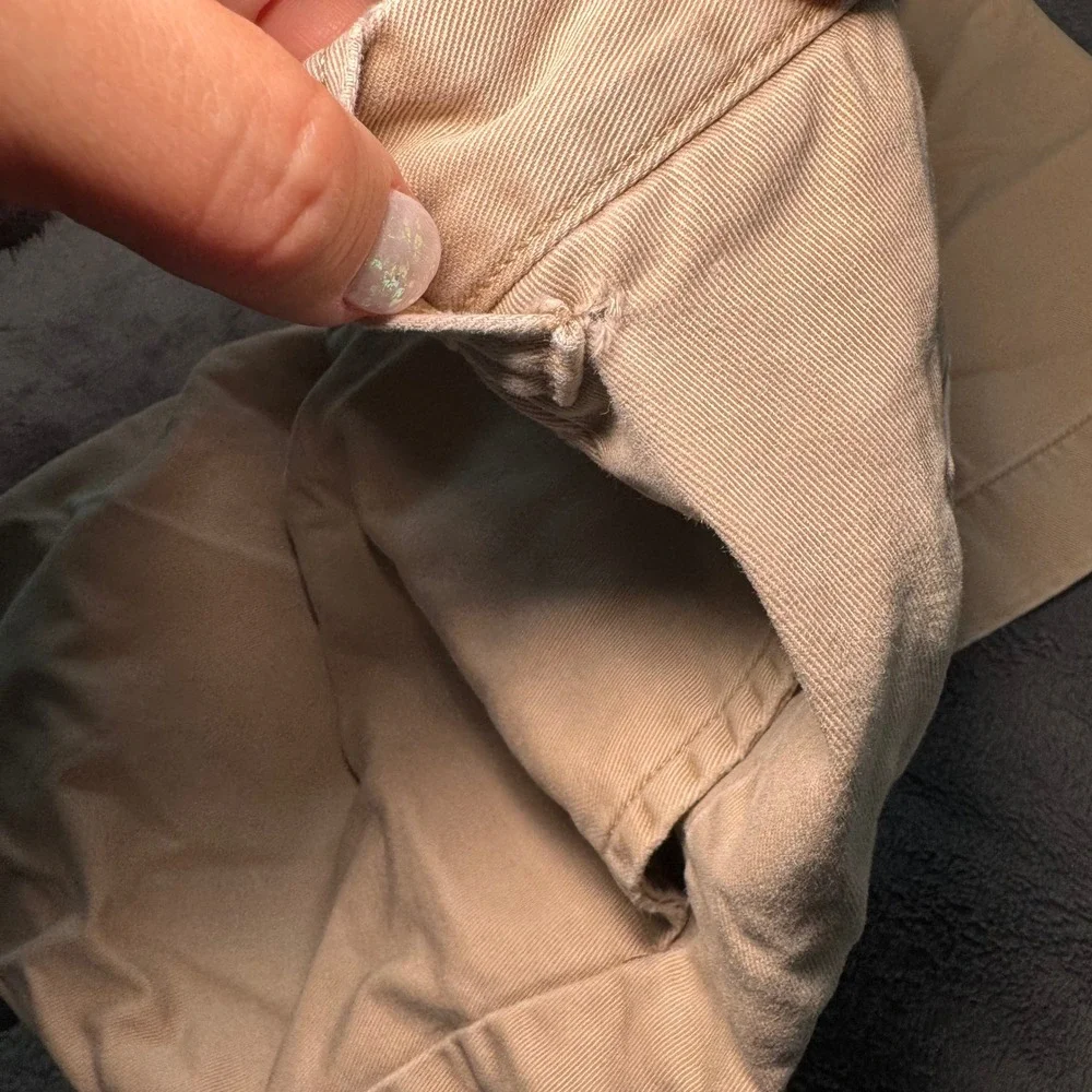 J. Crew Khaki Cotton Chino Shorts Men's Size 34 Flat‎ Front Casual Everyday Wear